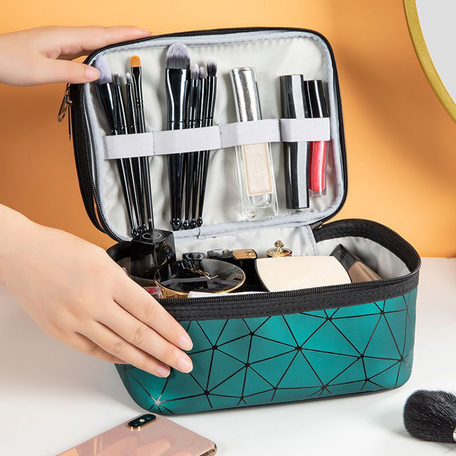 Makeup Bag Transparent Anti-Deformed Toiletries Organizer
