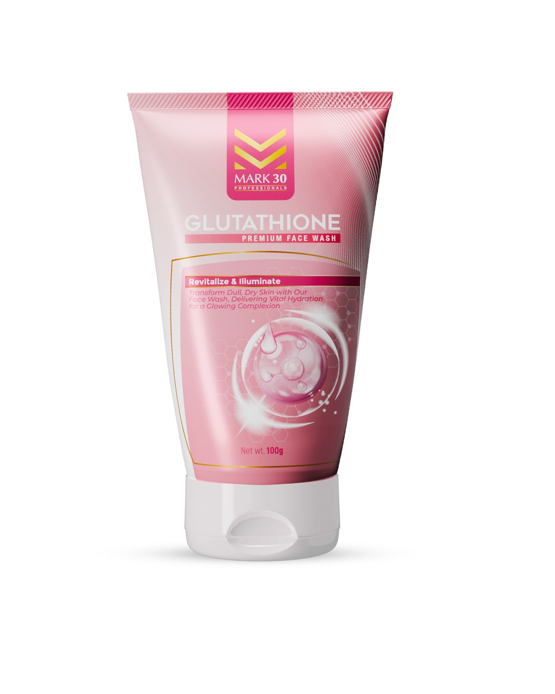 Mark 30 Glutathione Face Wash 100ml – Deep Cleansing, Brightening Support