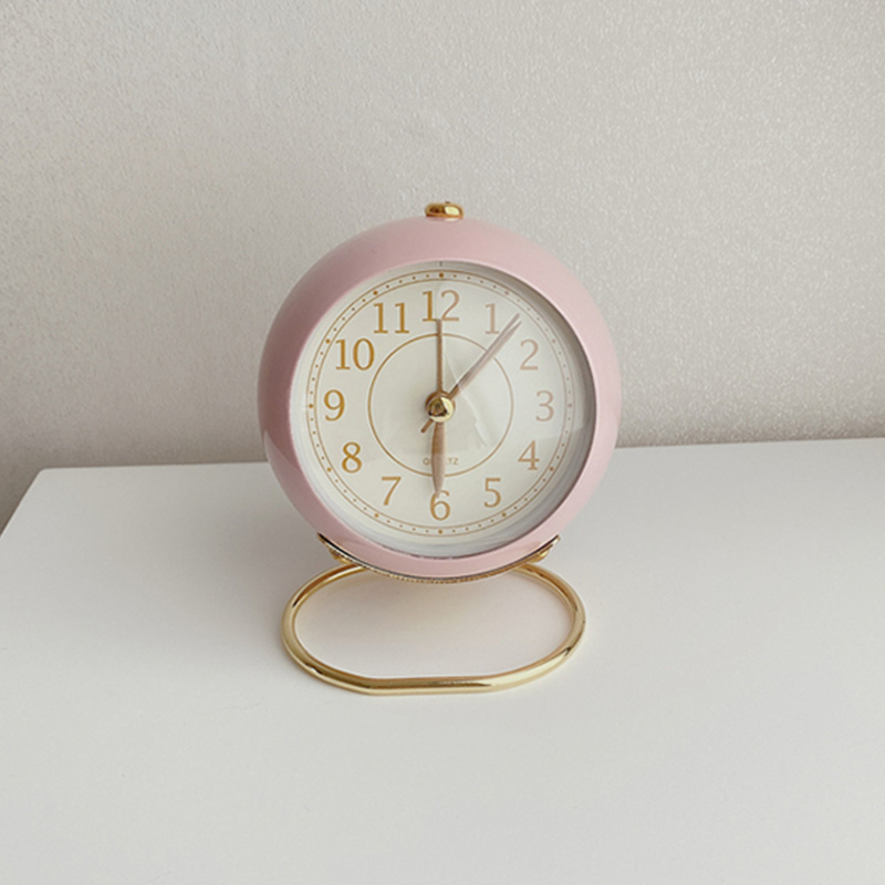 Student Bedside Table Clock Retro Alarm Clock Classic Silent Quartz ...