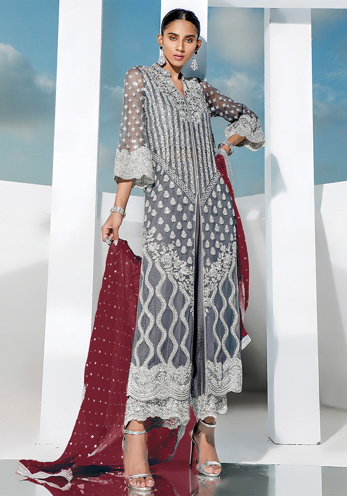 red backless ball gown