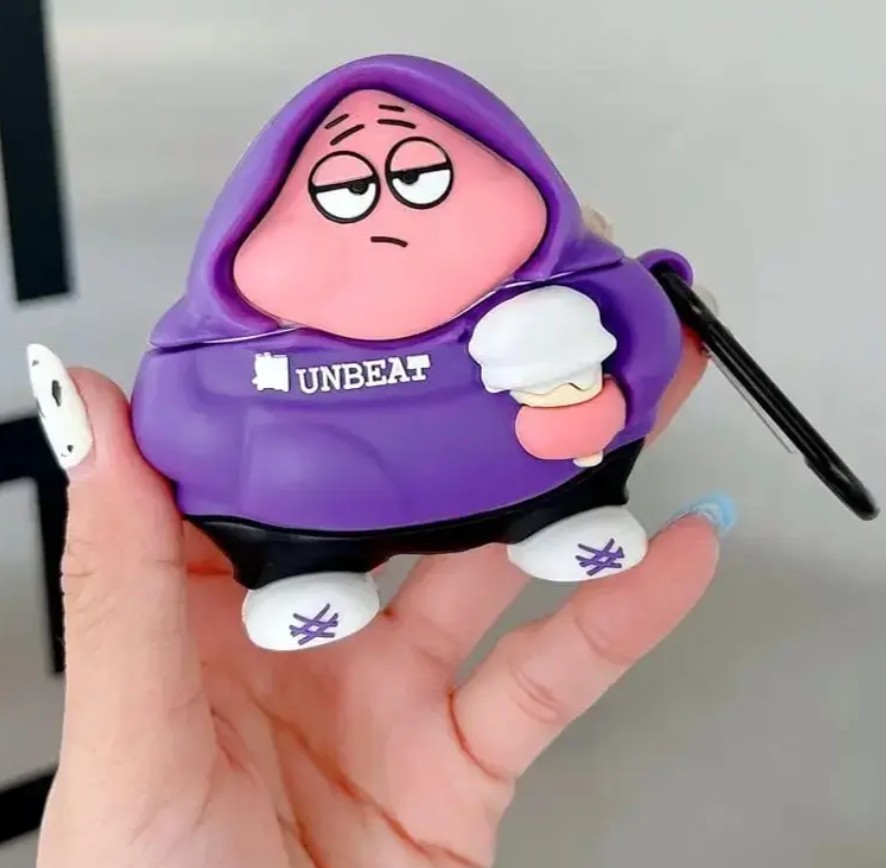 Cute Character 3D Silicone Protective Case Compatible for 𐤠irpods Pro 1 & 2 Case With Hook 𐤠irpods Protective Cover