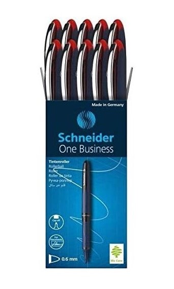 Schneider One Business 0.6mm Rollerball Pen (10 Pens Pack) Rollerball with  Ultra-Smooth tip for the best writing experience - Schneider pen - roller  ball pen - Ballpoint pen