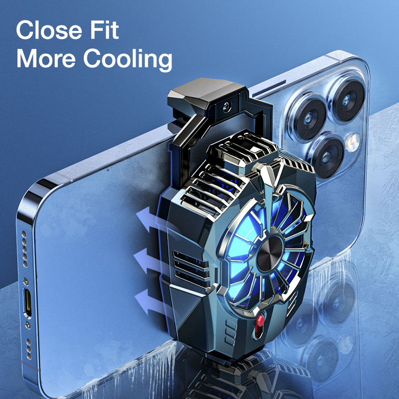 X20 Universal Mobile Cooling Fan Game Plugin Silent Radiator Phone Cooler System RGB Lights Dual Gears Two Speed Modes | Adjustable Portable Heat Sink Gamepad Trigger Holder Semiconductor USB Phone Radiator | For Gaming PUBG FREEFIRE
