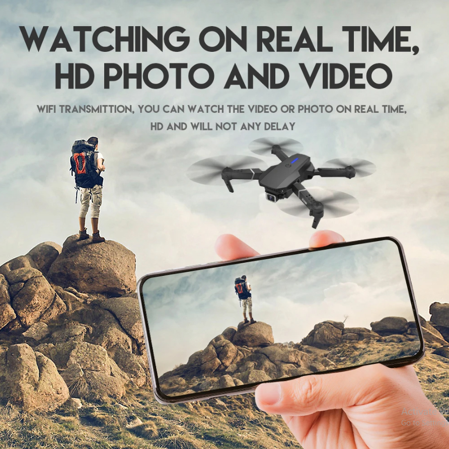 E88 Pro Drone with Double Camera 4k HD Wide Angle Drone Real Time Transmission Beginner E88pro Drones