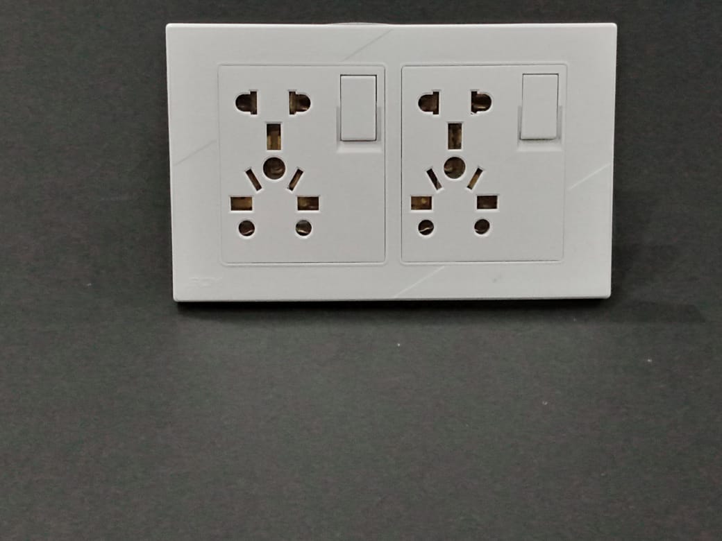 Royal white metal series china fitting switch board | Daraz.pk