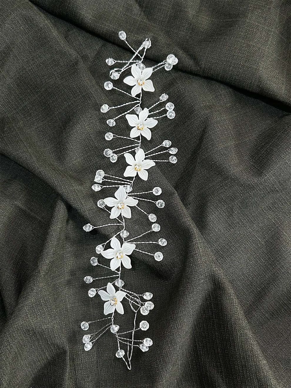New Fashion Flower Headband With Ribbon Wearth Wedding Party ladies Girls Garlands Floral Crown Rhinestone Hairband