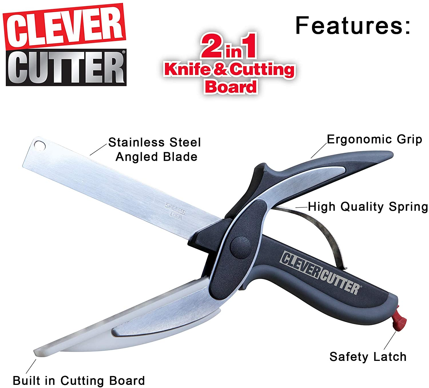 Clever Cutter 2 in 1 Kitchen Knife & Cutting Board, Trollypk