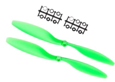 Green 1045 Multiaxial ABS blade propellers pair