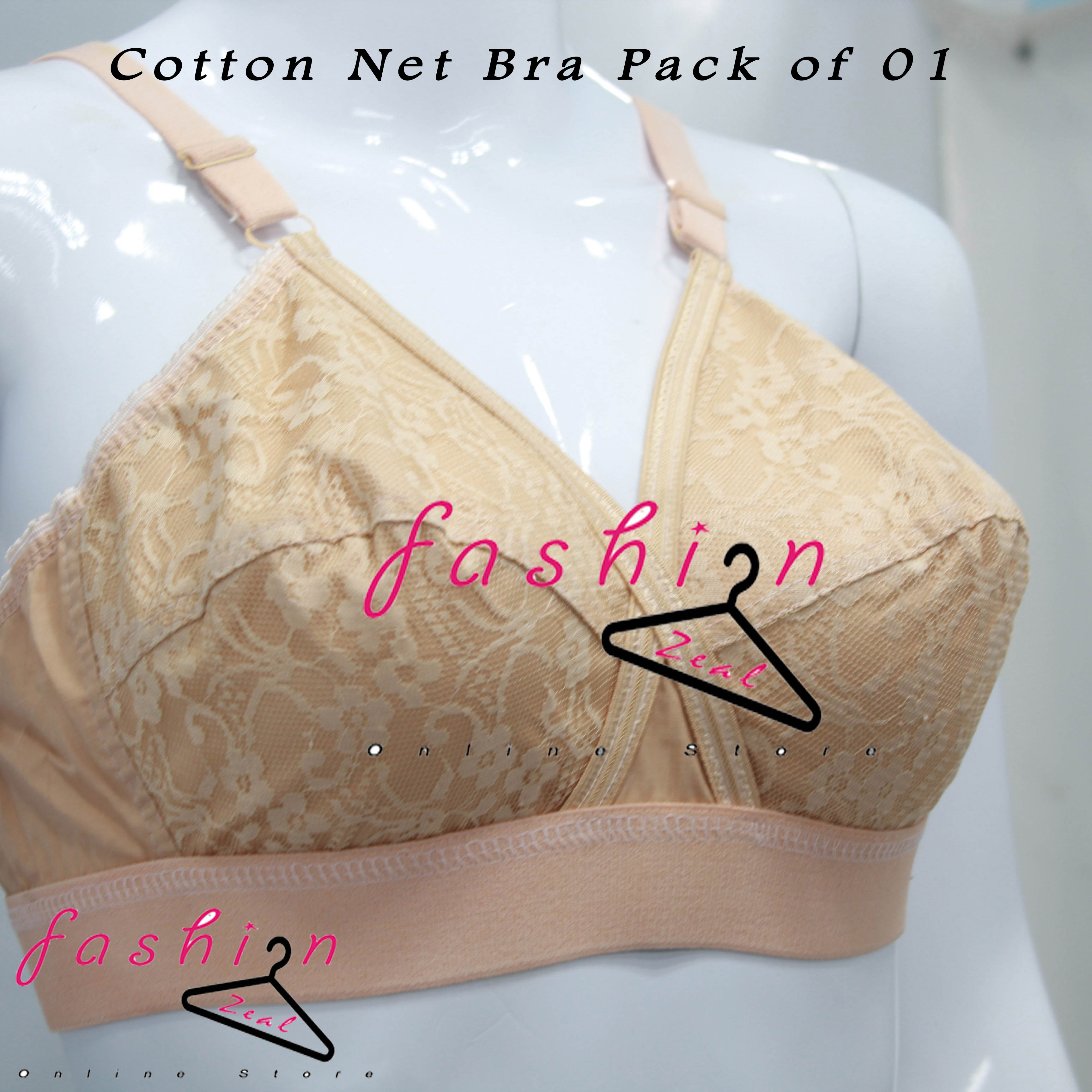 Cotton Net 4 Hooks Multi color Bra for girls Blouse Brazier Brassier for  Women Under garments for girls