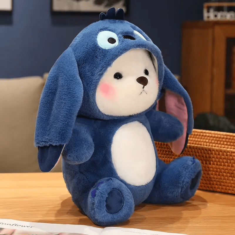 Cute Stuffed Toys for Girls Panda Teddy Bear Toy - Stitch Transforming Teddy Bear Plush Doll with Cute Panda and Bear Designs - Cute Teddy Bear for Girls - Ideal Valentine's Day Gift for Kids - Soft and Cute Plush Toy for Boys and Girls