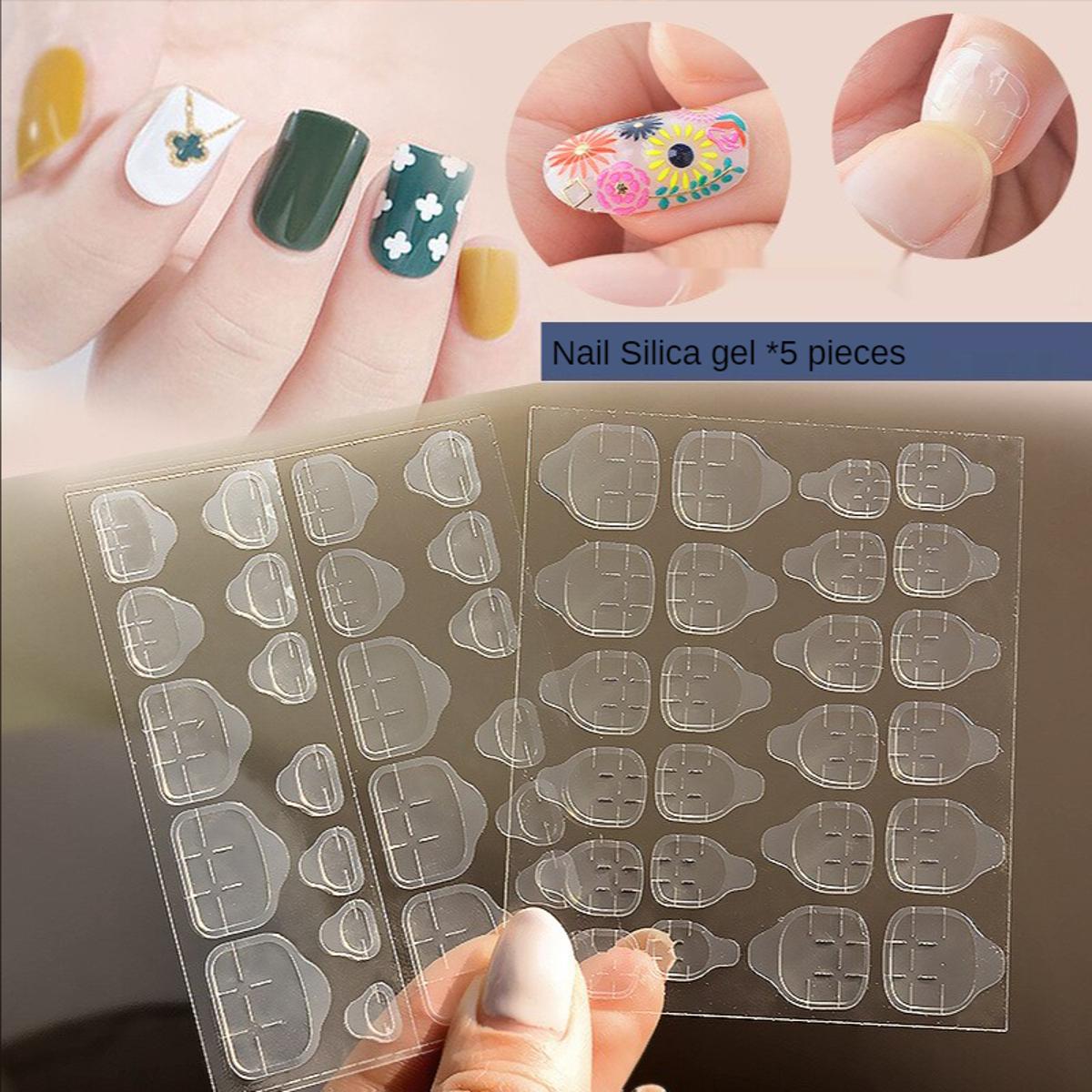Menggh PK 24Glue Dots/pcs Silicone imported from China nail glue Breathable Sticker Nail Glue Double-Side Tape Sticker for Manicure Fake Nails Art Decoration Tool