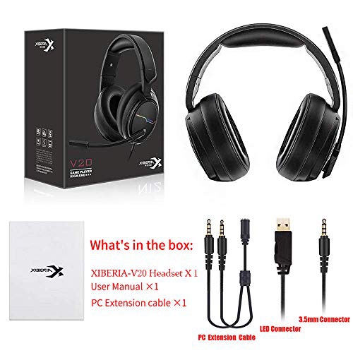 xiberia v20 7.1 virtual surround sound gaming headset
