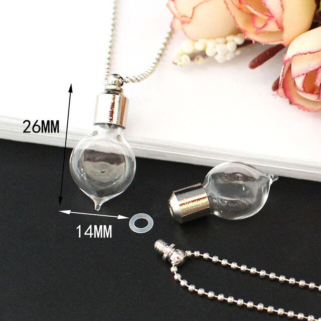 2pcs Glass Locket Urn Jewelry Cremation 