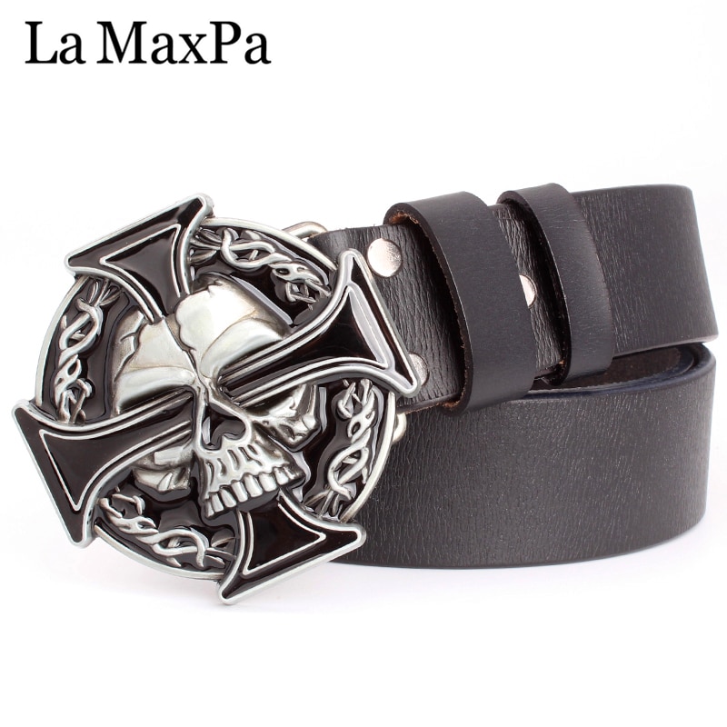 men belt skull buckle skull hand 