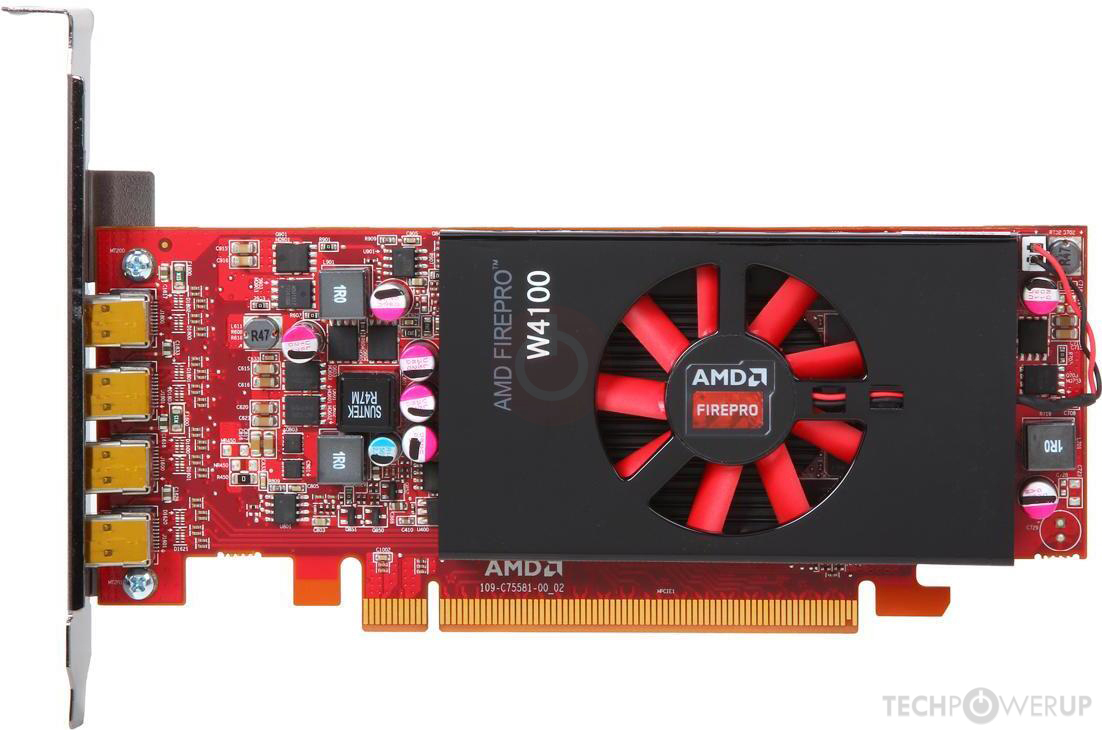 AMD FirePro W4100 2Gb ,GDDR5, 128Bit,  High Performance Graphic Card
