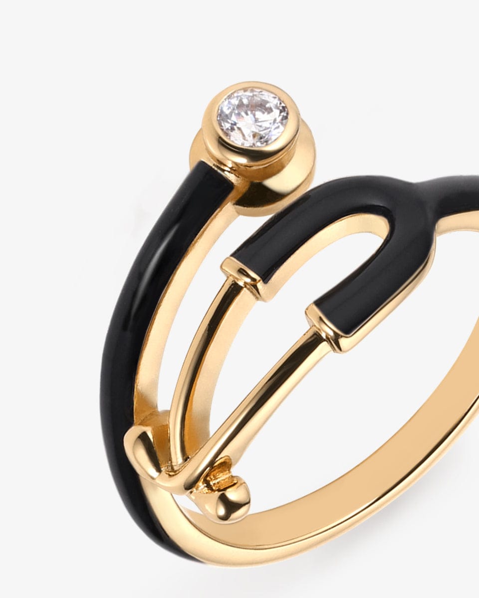 Creative & Fashionable Stethoscope Ring for Girls and Women | Personalized Medical Equipment Enamel Ring | Doctor & Nurse Charm Jewelry | Birthstone Medicine Ring | Heartbeat RN Ring for Medical Students | Graduation & Birthday Gift Jewelry