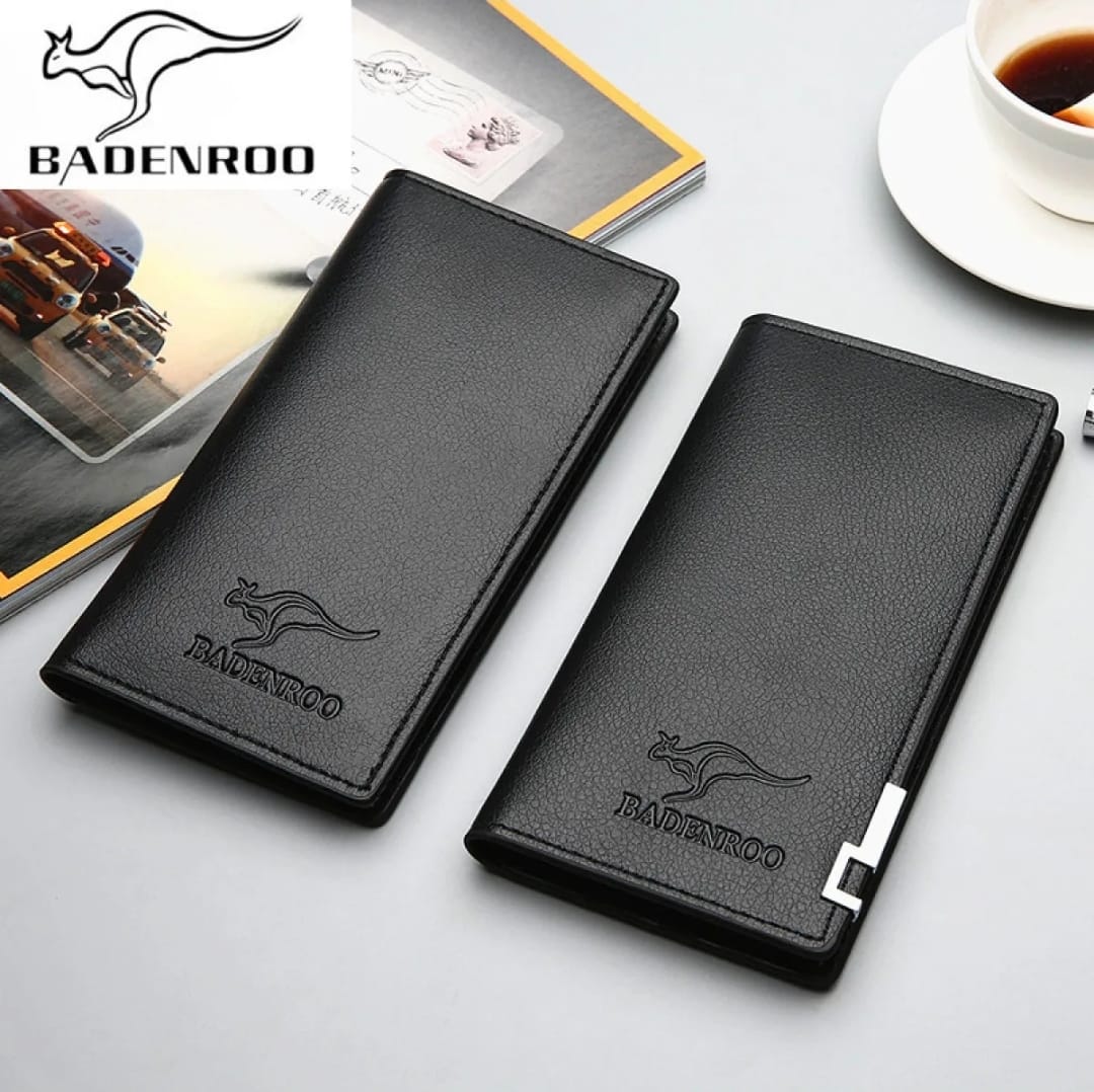 New Trendy SLIM PU Leather Long Wallet For Men Cash And Card Holder.