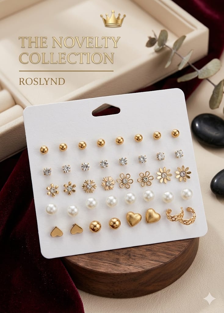 Pack Of 12 - Earrings Tops Fashion Women trendy stylish girls EarringE-5642