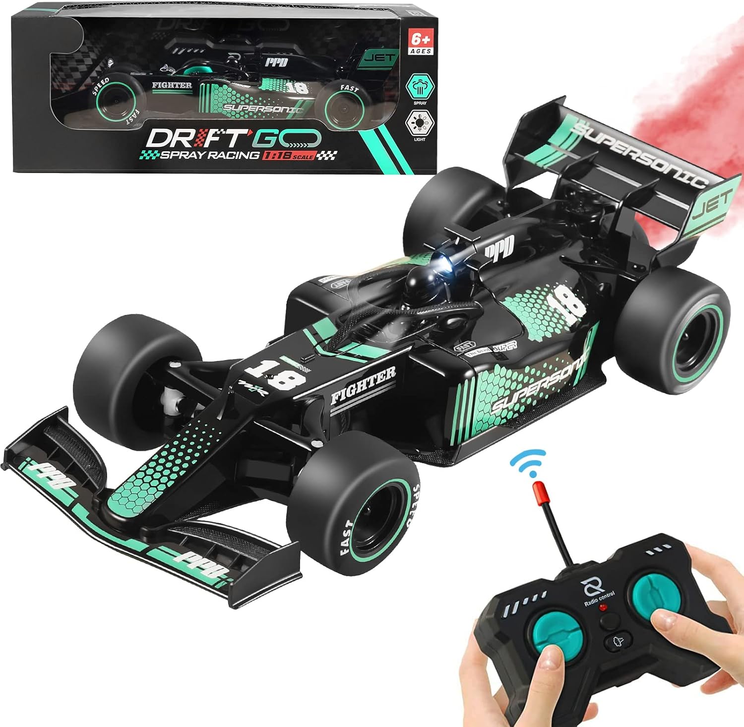 Rc Smoke High Speed RC Car Remote Control Ferrari Spray Car High Speed Racing Rc Toy Car Monster RC Truck with Rechargeable Rc Car