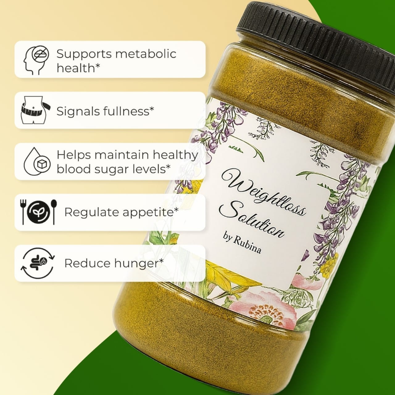 WEIGHT LOSS BY DR RUBINA Weight Loss Solution Powder 200g 1 Month Plan Natural Weight Loss Boosts Metabolism Reproductive Health Skin & Hair Hormone Balance Lowers Cholesterol