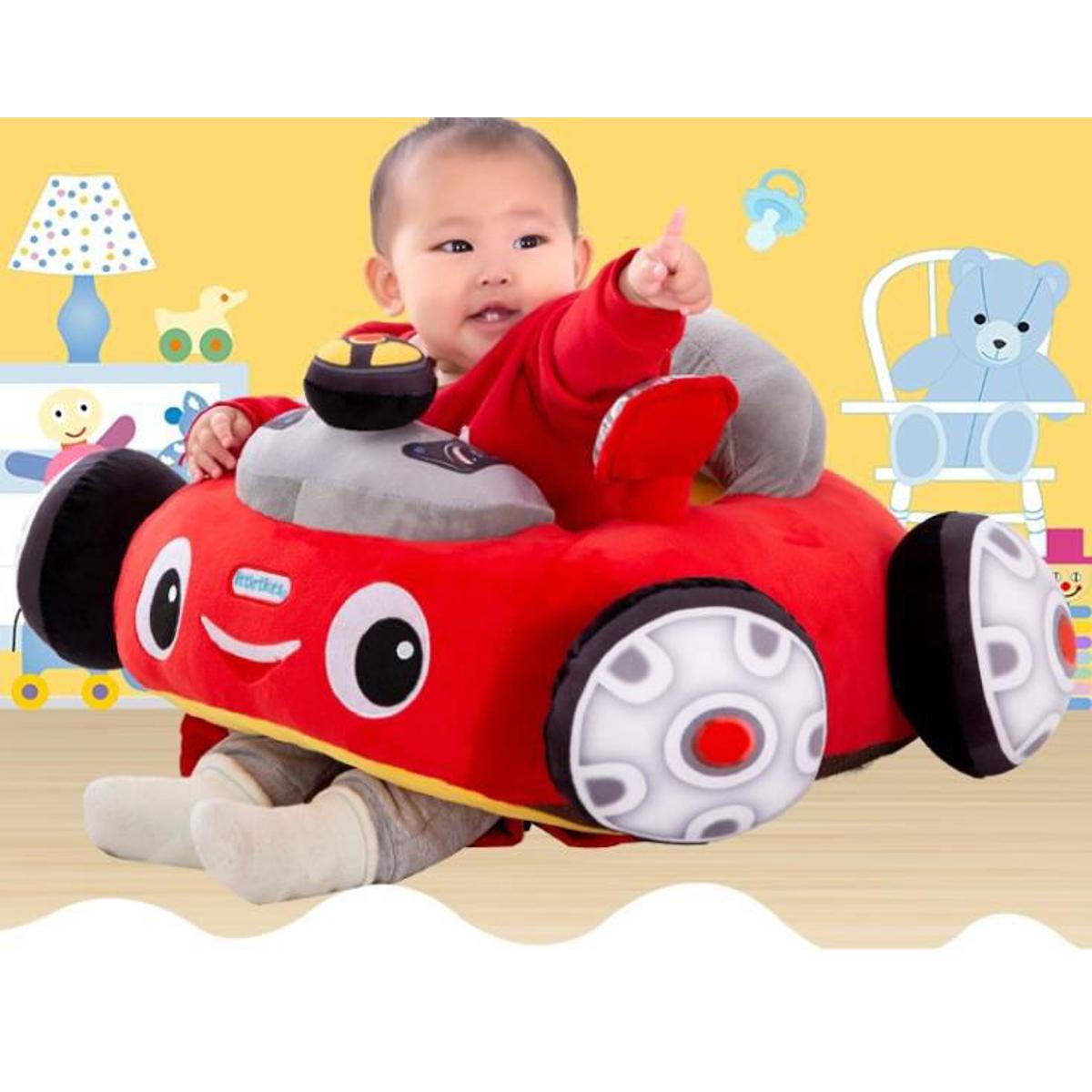 Baby New Car Shaped Baby Support Floor Seat Stuffed Plush Sofa Baby Seats Children Sofa Sitting Learning Training Cushion Baby Carrier Feeding Seater Toddler Nest Puff Cartoon Chair Soft Babies Toys Infants Toddler For 0 - 2 Years