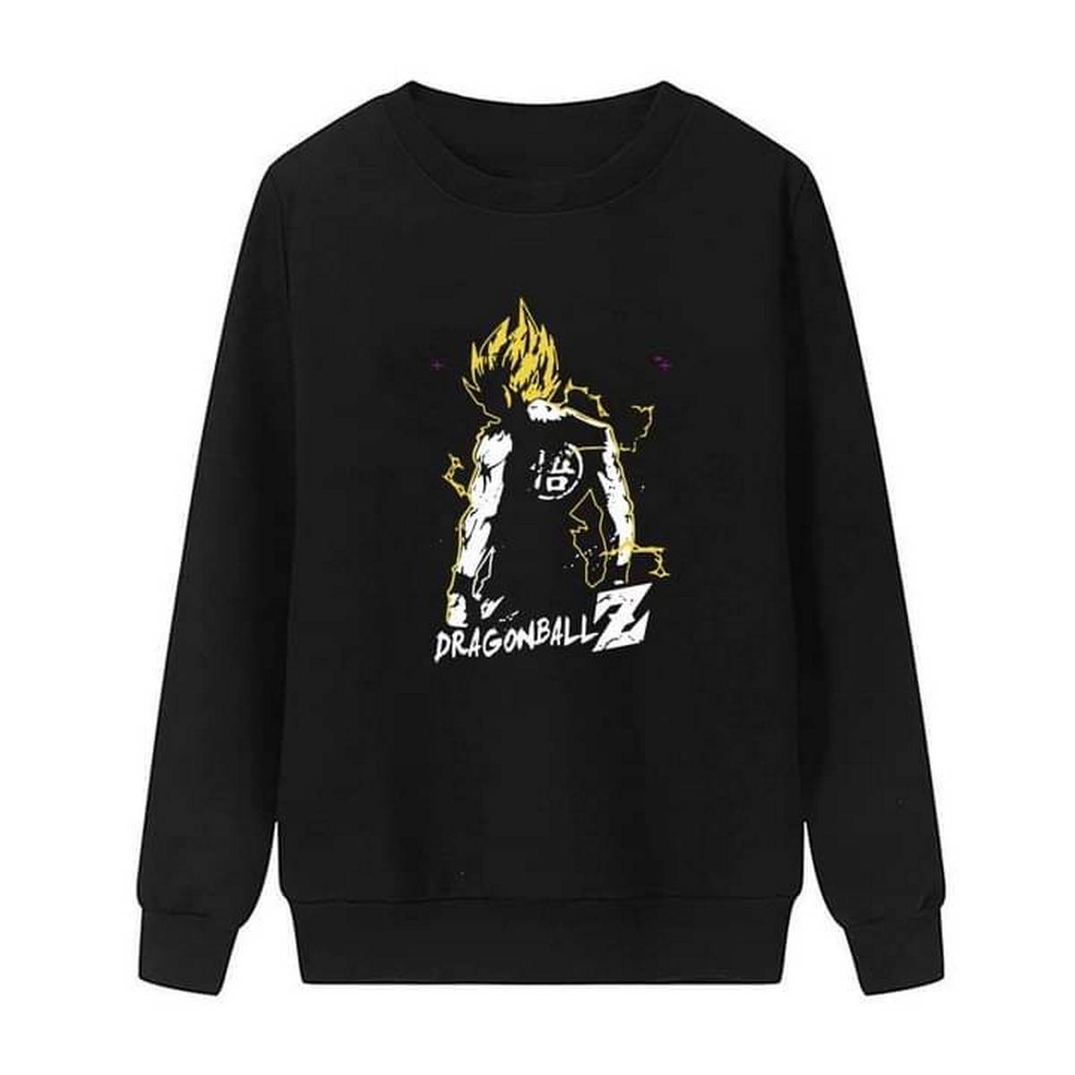 Black Dragon Ball Z Printed Sweatshirt For Boys