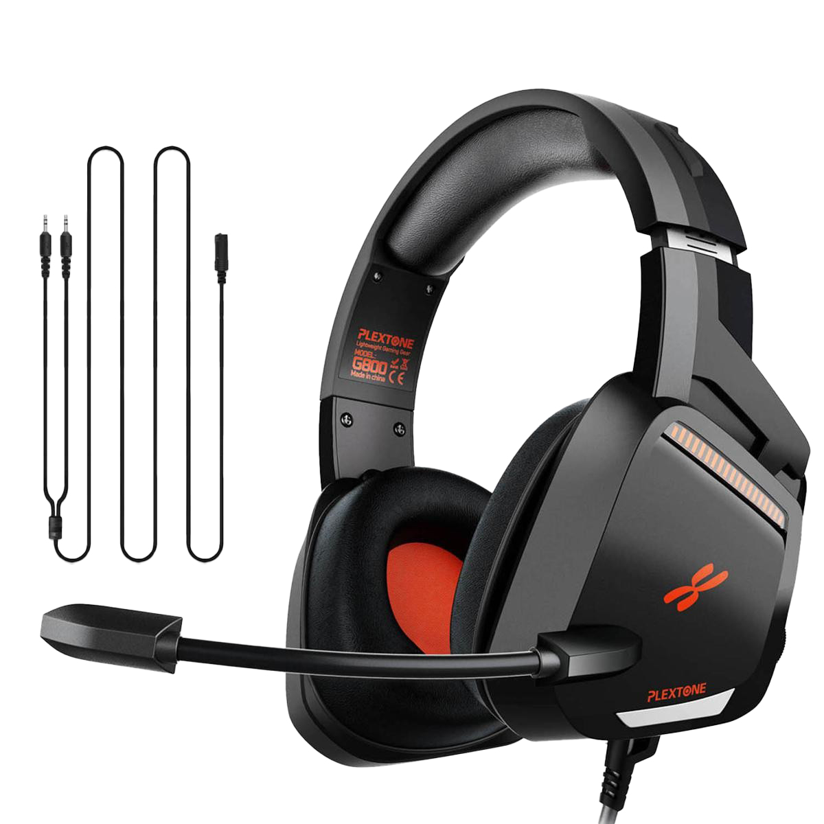 ENRG G800 Gaming Lightweight Over-Ear Headphones With 3.5mm Audio Jack And Microphone - Black