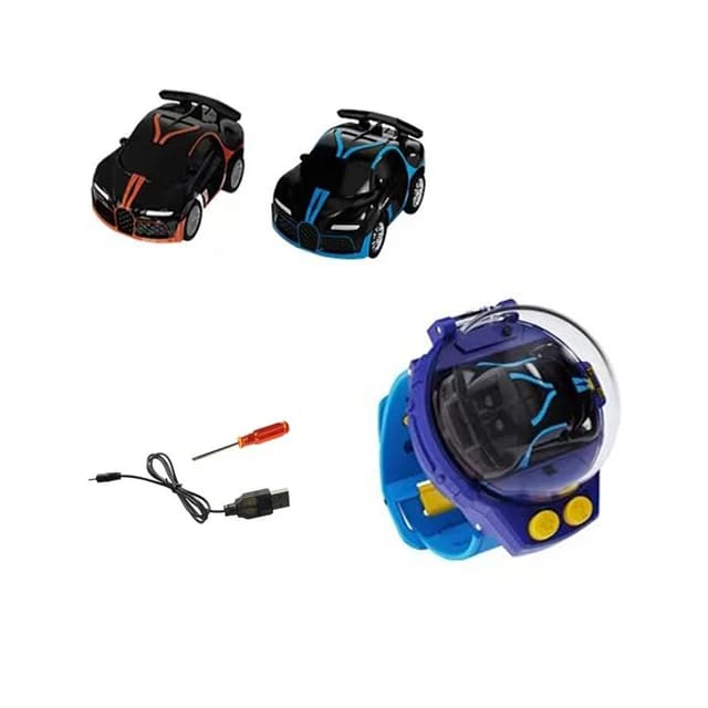 Mini Wrist Watch Remote Control Car 2.4 GHz USB Rechargeable Alloy Model