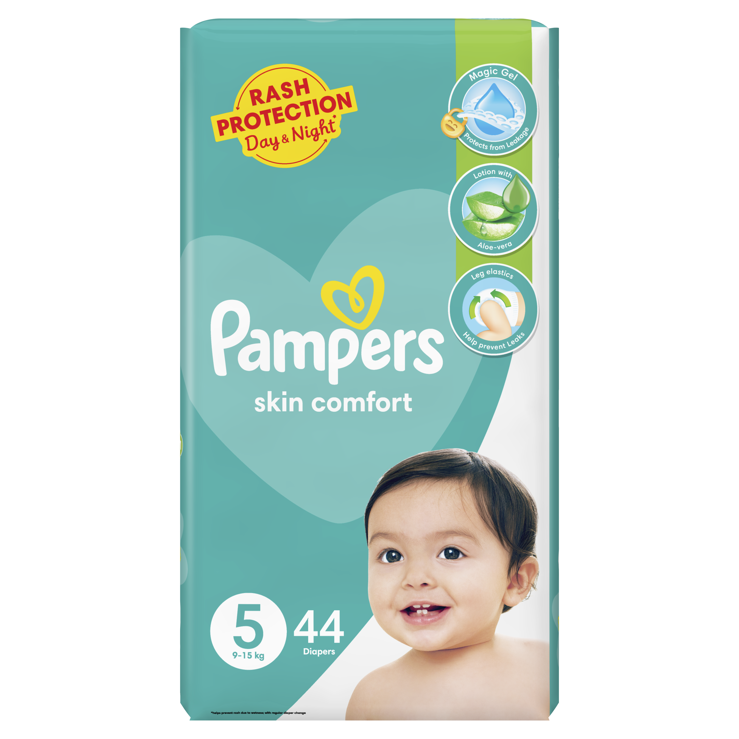 Pampers Taped Baby Diapers (size 5 Junior, 44 Pcs)