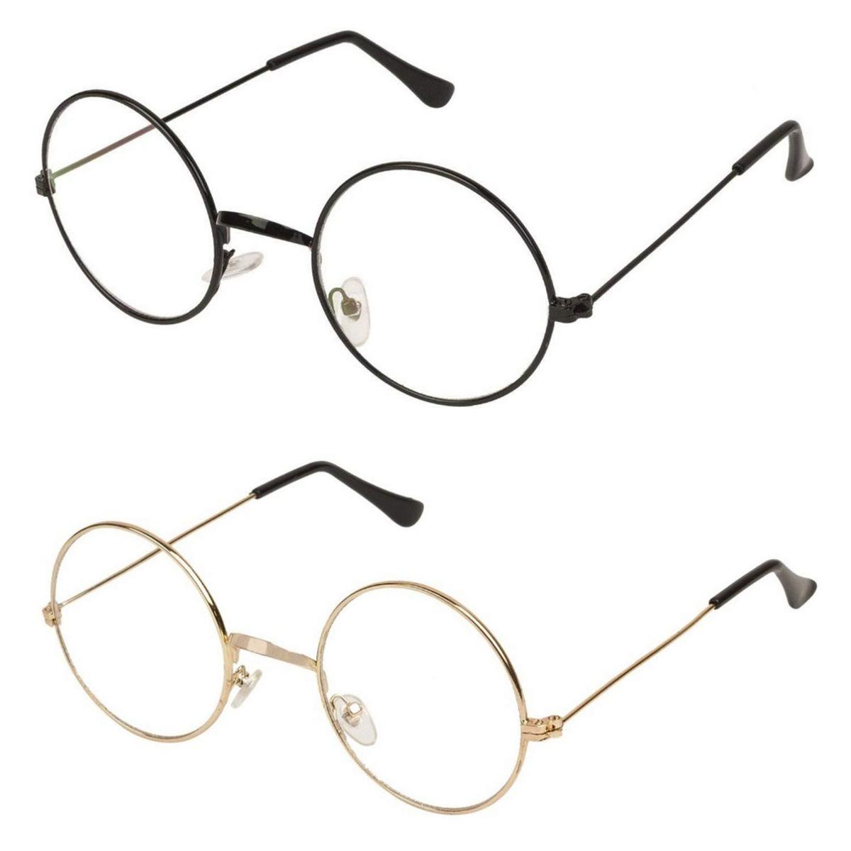 Round Frame Sun Glasses for Men & Women| Metal Frame Harry Potter Style Glasses For Girls