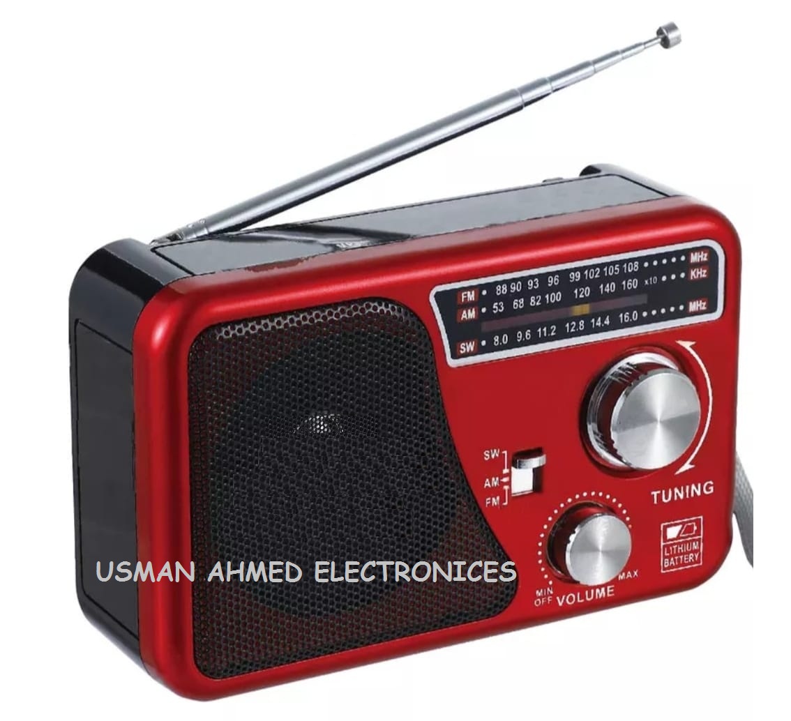 Portable 3-Band (FM/AM/SW) Rechargeable Radio with USB/TF Music Player
