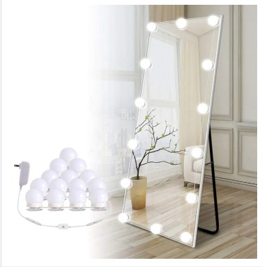 LED Vanity Mirror Lights | 3 Light Mode Led Bulbs for makeup Mirror Stand | 10 Bulbs