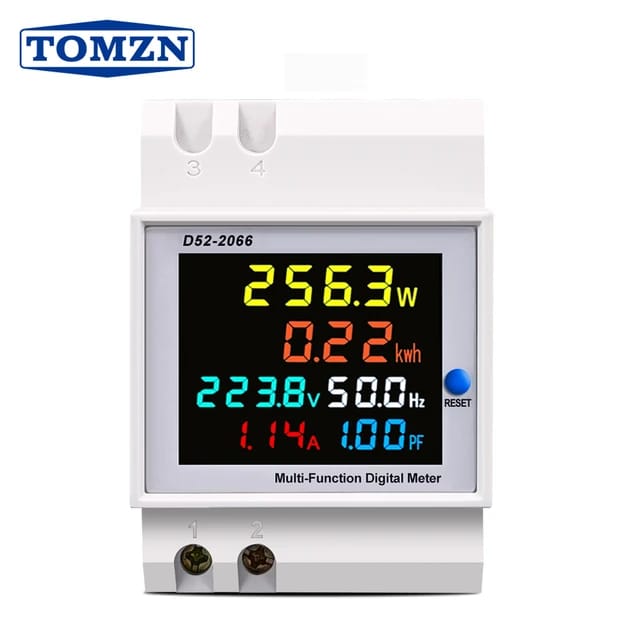 TOMZN 6IN1 din rail AC 220V 100A Voltage Current KWH Electric energy