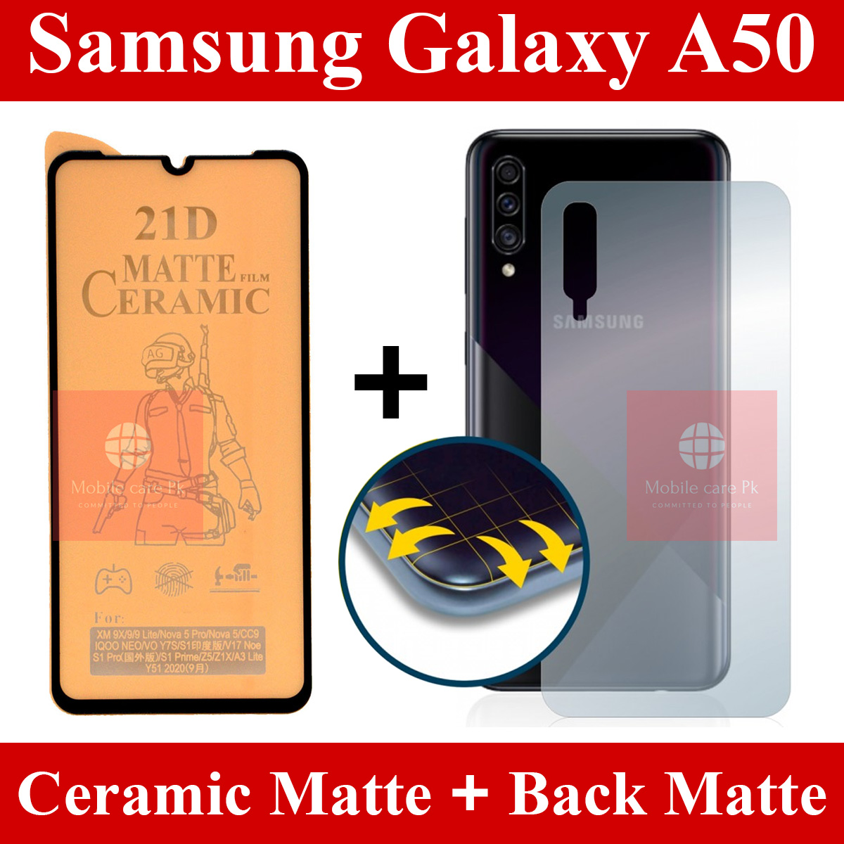 Glass Film Best Screen Protector For Galaxy A50 Samsung Galaxy A50