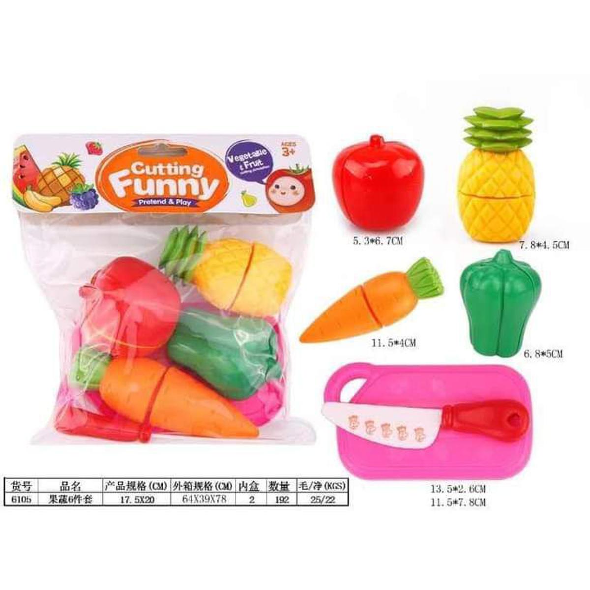 Kids Pretend Play Fruit ad Vegetable Cutting Set For Kids