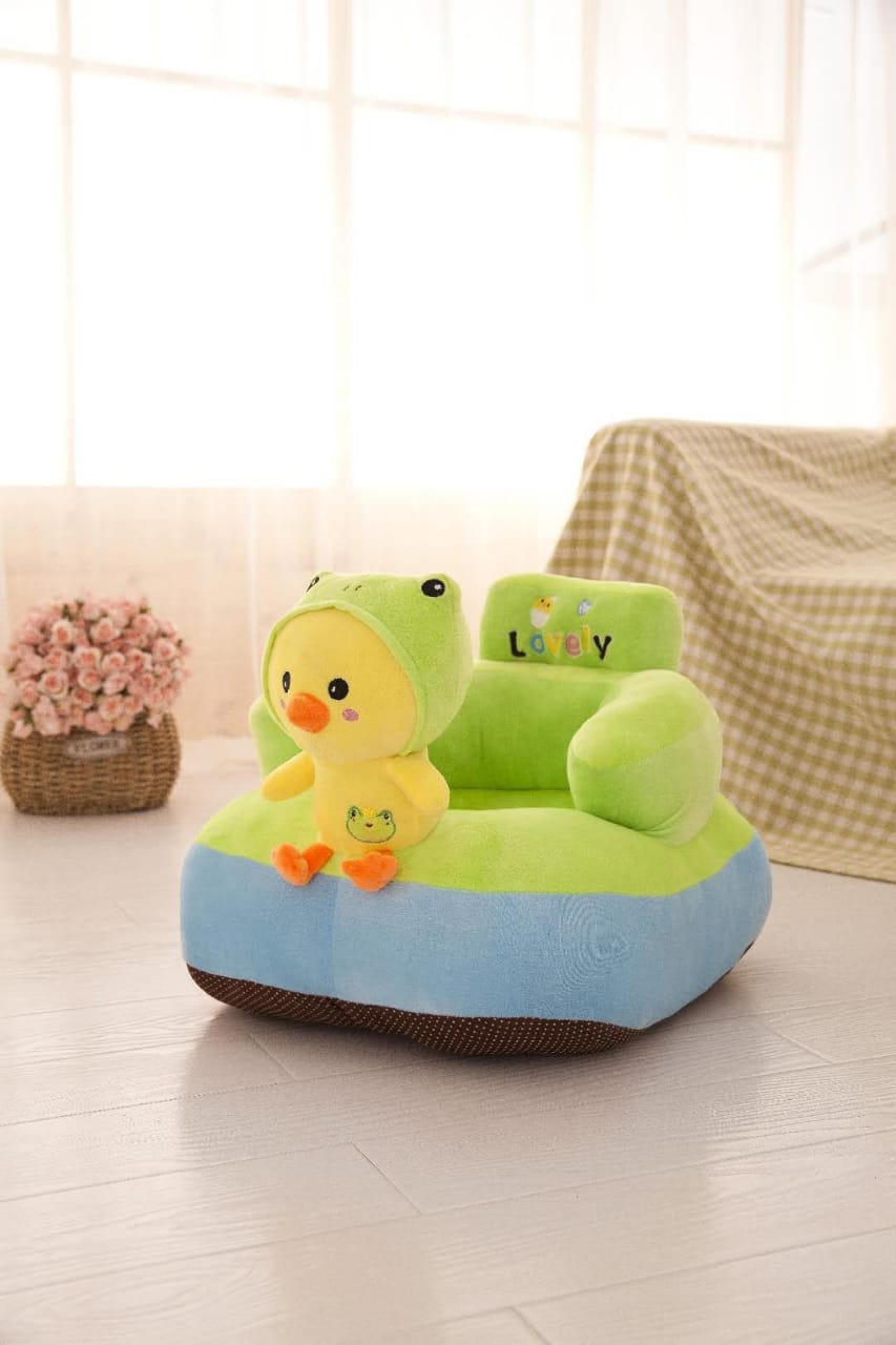 Baby's Cute Cartoon Plush Toys Support Chair Infant Learning To Sit Removable & Washable Baby Soft Seats Sofa