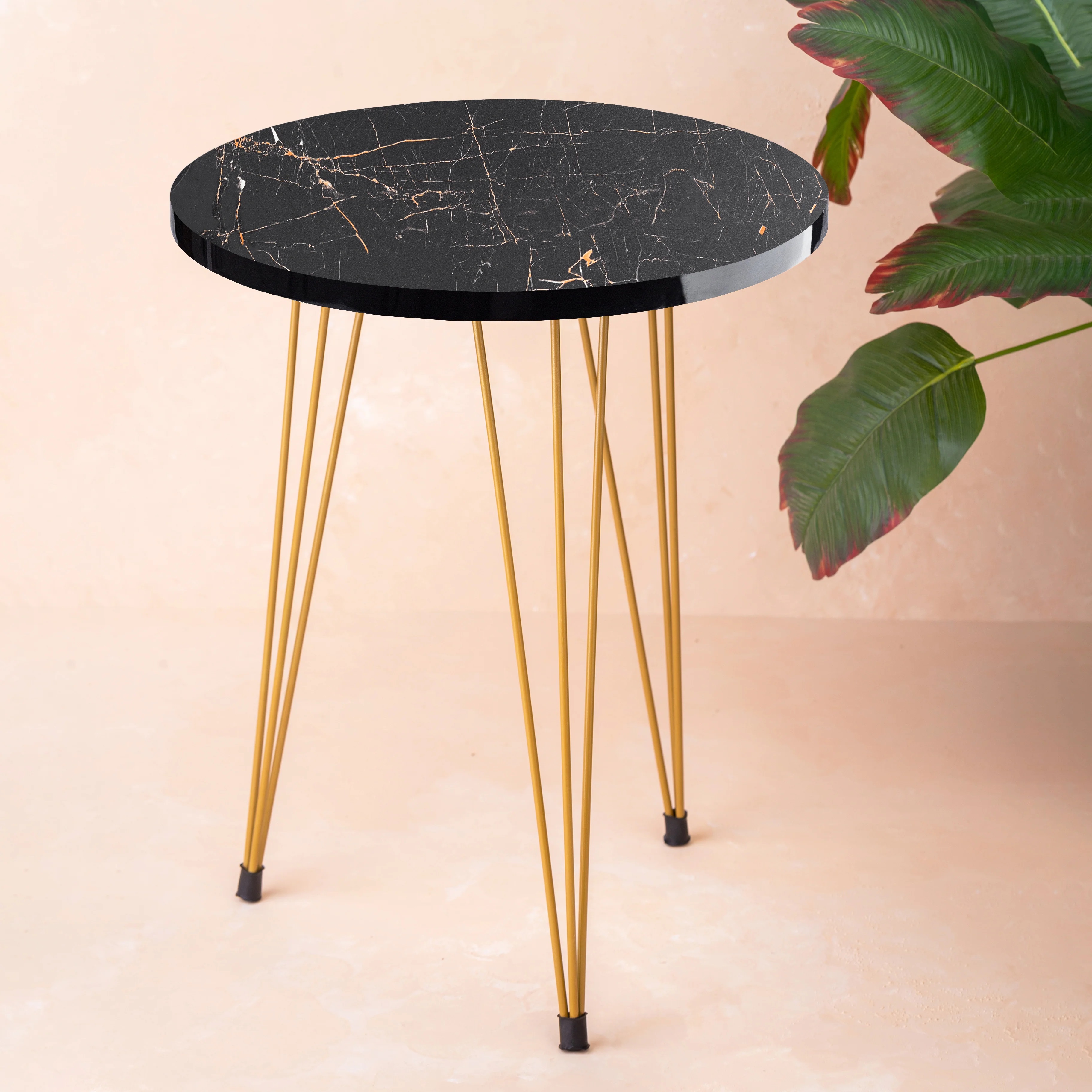 1 Pcs Round Coffee Table HIGH Gloss Nesting End Tables - Round Wood Stacking Coffee Side Accent Tables with Metal Legs for Living Room, Home Office, Nightstands for Bedroom, Sturdy - 3 Piece Modern Nesting Table Living Room Sure Shop