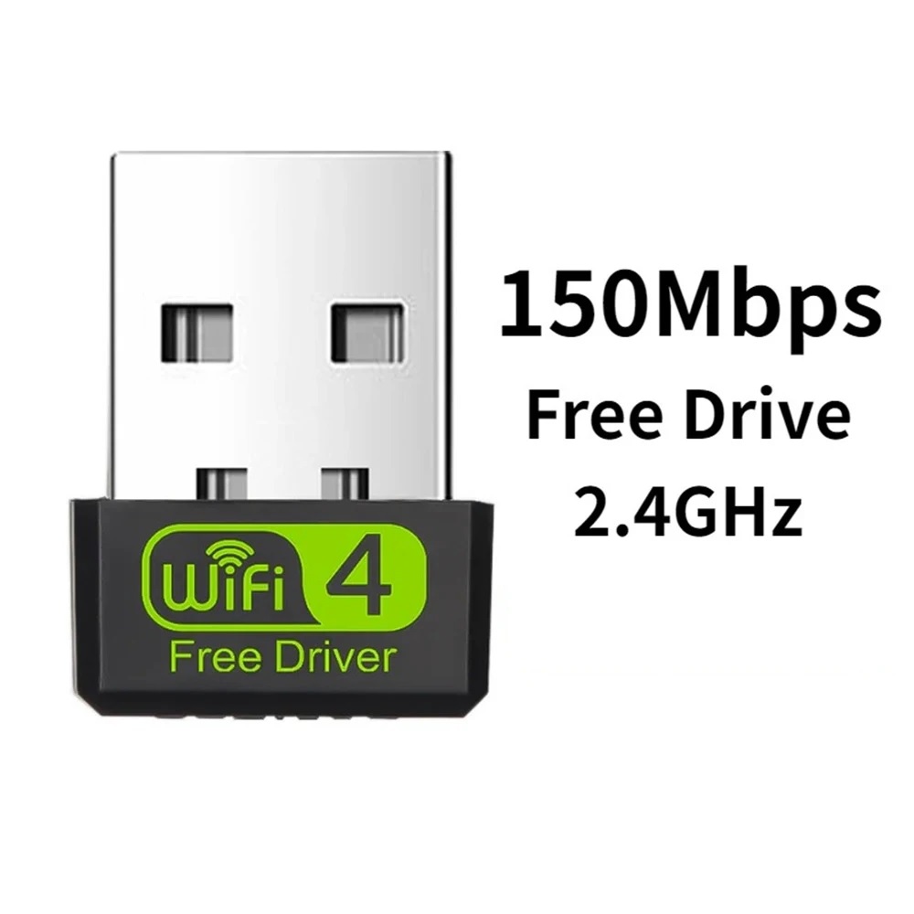150Mbps USB WiFi Adapter 2.4GHz Mini Wireless Wifi Dongle Receiver – Driver-Free 802.11b/g/n Network Card for PC & Laptop Just Plug & Play