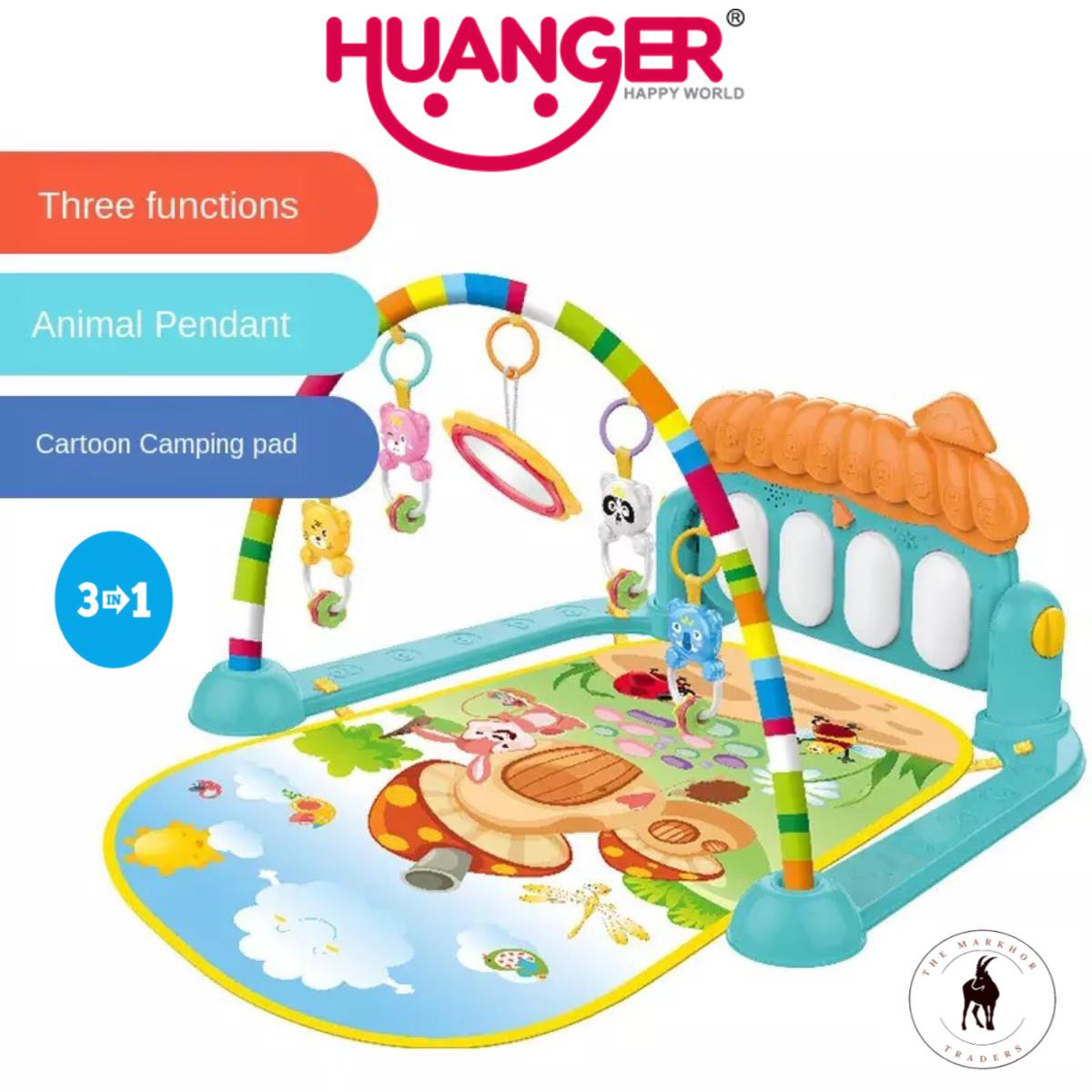 Huanger - 3 In 1 Newborn Baby Play Gym Piano Fitness Rack Mat - Activity Gym & Playmats