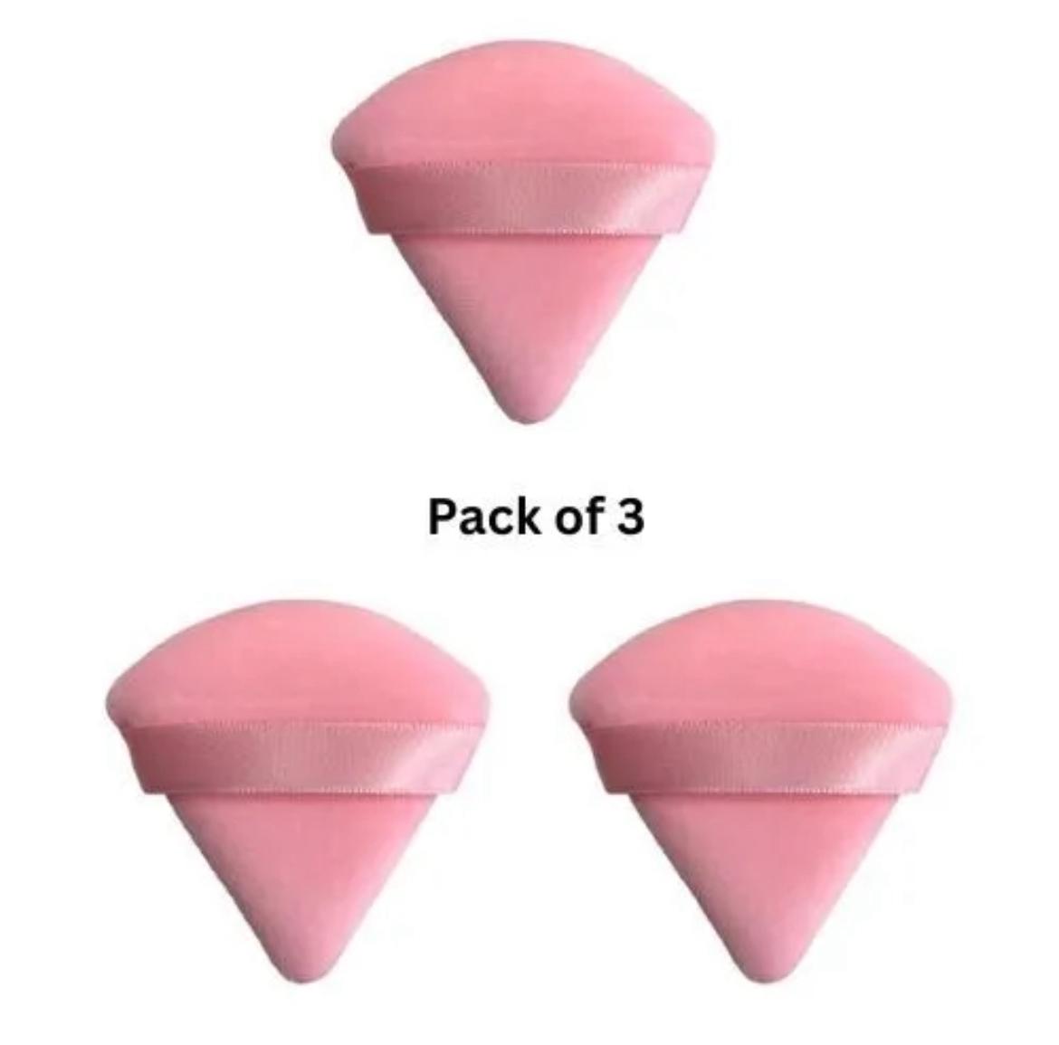 Pack of 3 Triangle, round Puff for Makeup - - Triangle Puff Blender ...