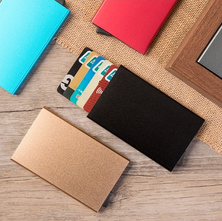 Automatic Metal Pop Up Card Holder Wallet for Men and Woman Slim wallet  Small Card holder