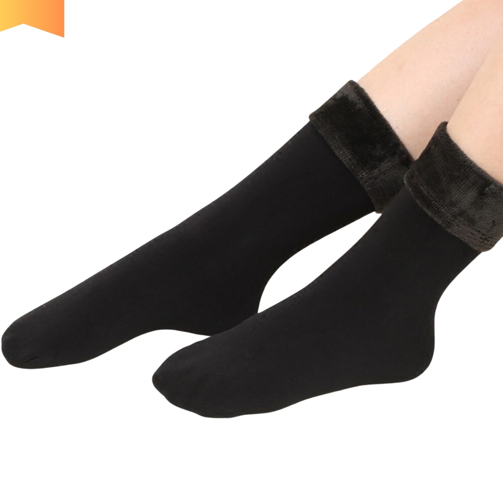 BLACK WINTER WOOLEN WITH INSIDE FLEECE VALVET WARM SOCKS FOR WOMEN MEN LADIES GIRLS THERMAL WOOL CASHMERE WINTER THICK WARM SOCKS