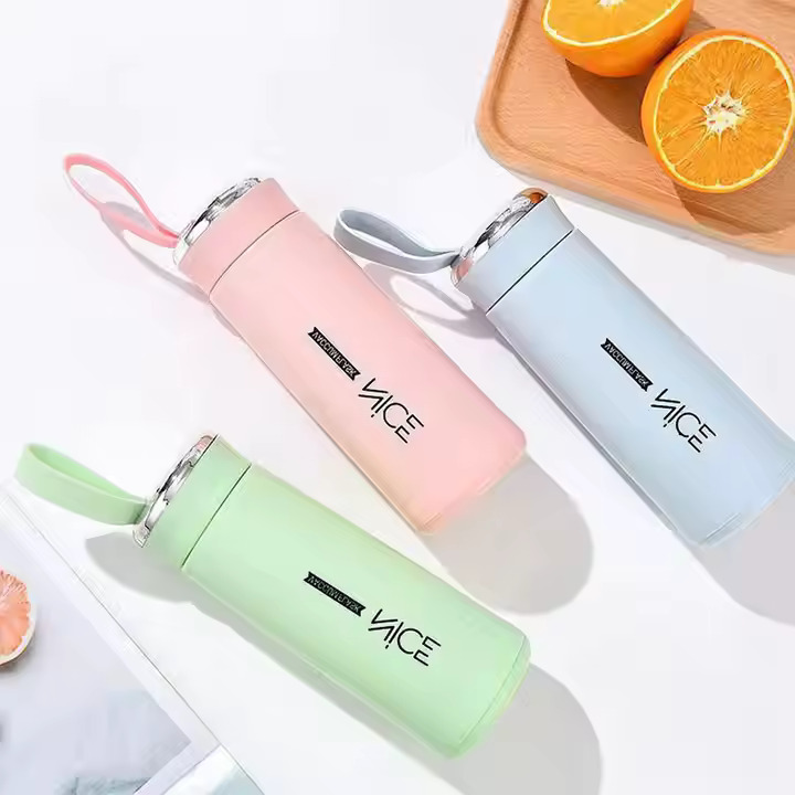 Water Bottle Glass Drinking 400ml Vacuum Cupping 13oz Cup Drinkware Unisex