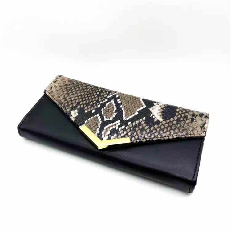 High Quality Women Wellet  PU Leather Snake Print Long Wellet & Phone Pouch for Girls - hsp Multi Card Holders - Hand Clutch - Girls Wellet - Phone Clutch