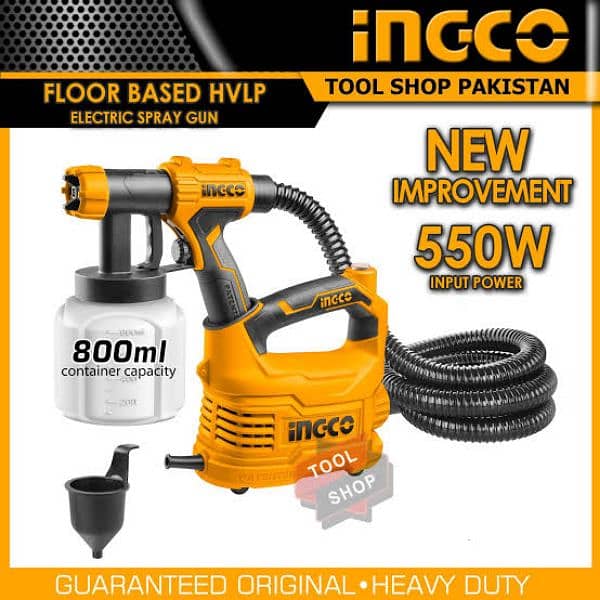 INGCO Floor Based HVLP Electric Spray Machine 550W Industrial SPG5008