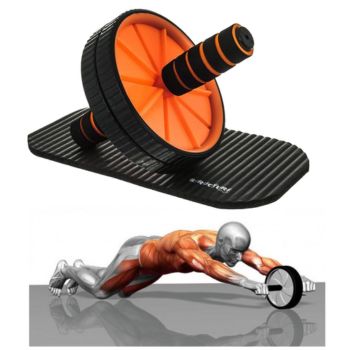 ABS ABDOMINAL ROLLER GYM EXERCISE WHEEL TONE AB FITNESS CORE STRENGTH TRAINING For Men And Women