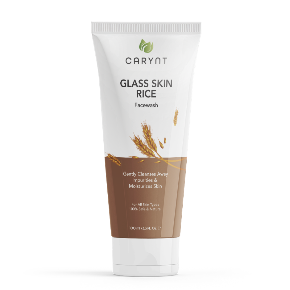 Carynt Glass Skin Rice Face Wash - 100ml for Brightening & Hydrating Cleanse
