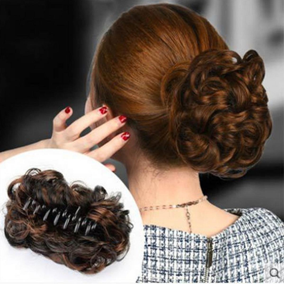 Woman Hairpiece Wig Claw Clip Curly Extension - Hair jura - Ladies Hair Piece Clip in Ponytail Wig Extension