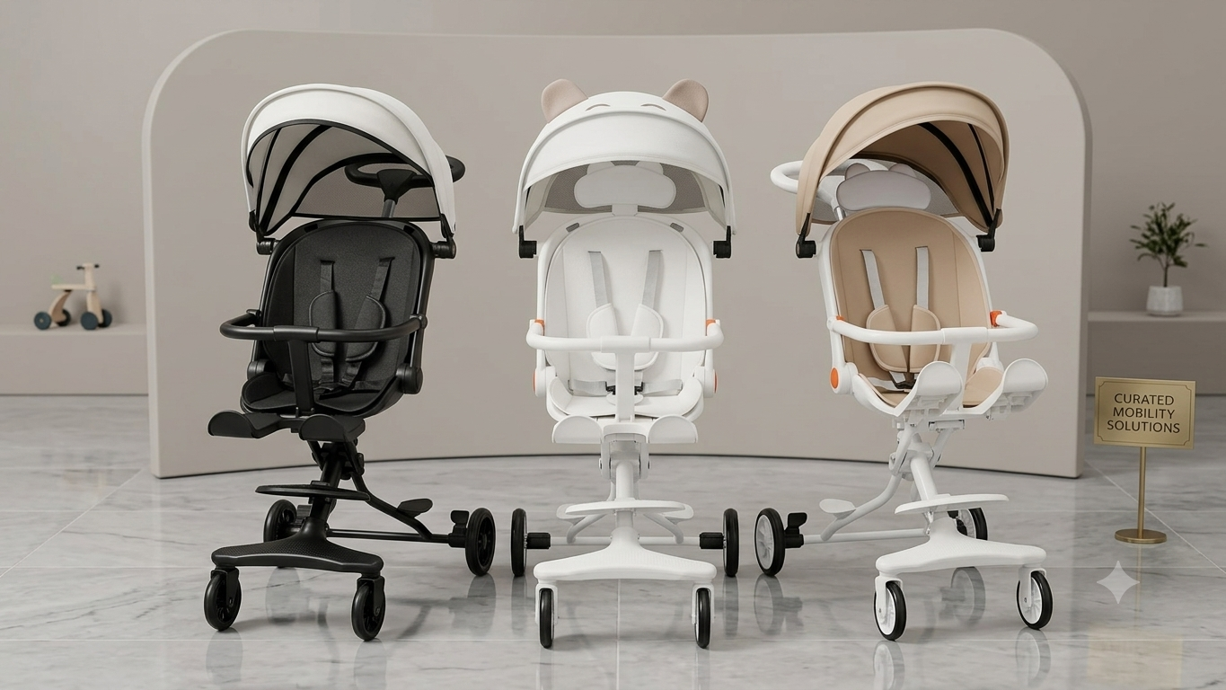 Baby Stroller, Foldable Four-Wheeled Child Stroller, Lightly and Easily Foldable Child Stroller, Suitable For 1-5 Years Old