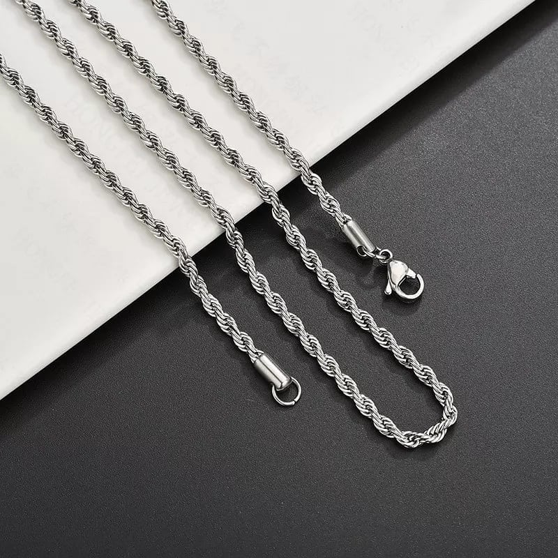 PREMIUM QUALITY THICK AND HEAVY SILVER NECK CHAIN